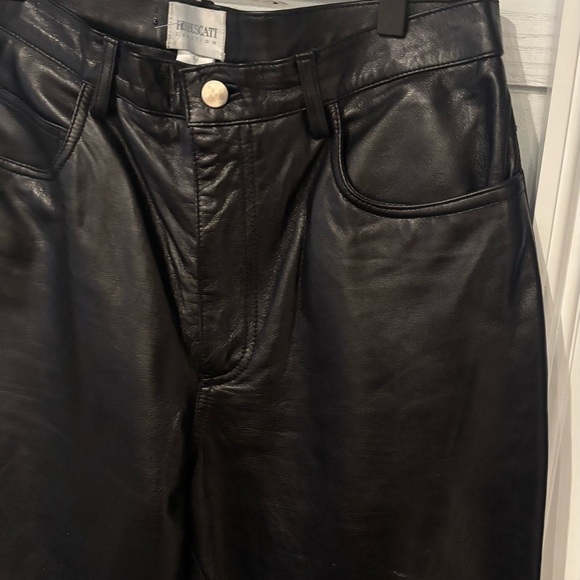 Hugo Buscati Shiny Black Leather Trousers - Picture 8 of 16